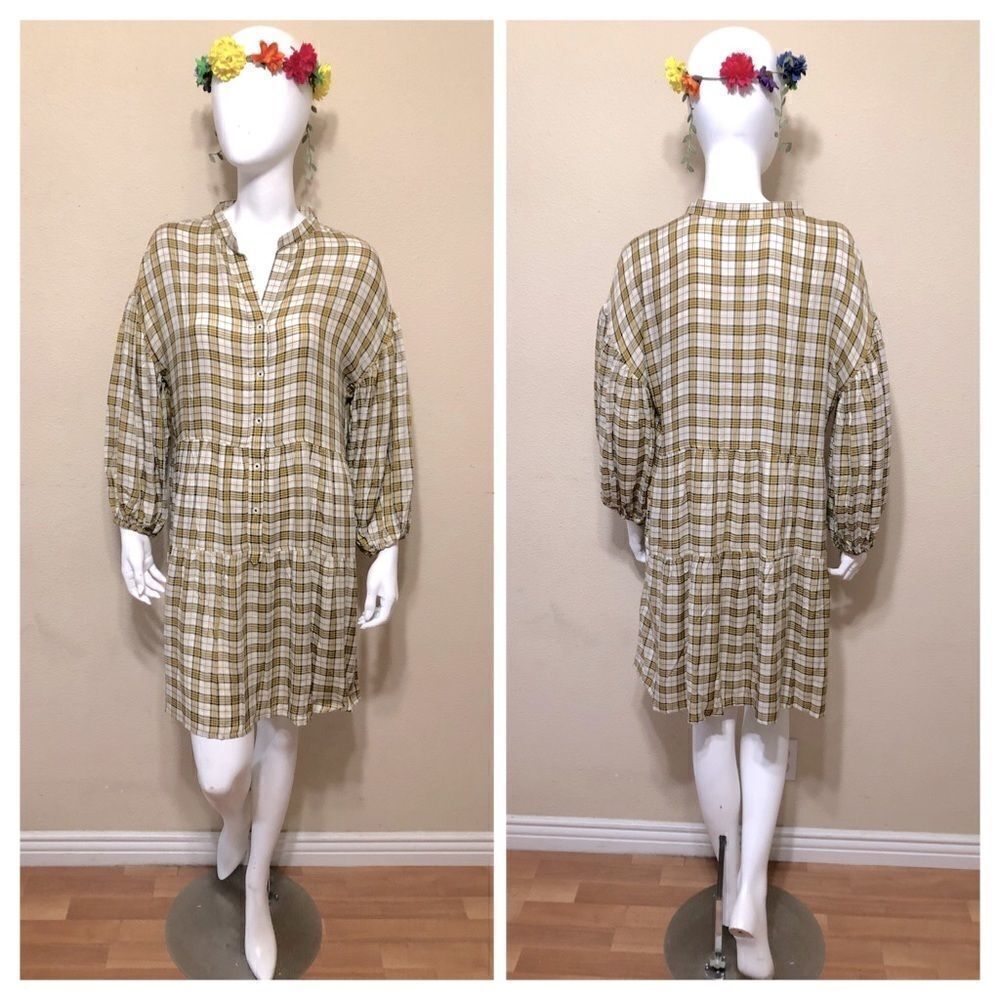 Max Studio 3/4 Sleeve Shirt Dress Size Large - Picture 2 of 10